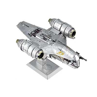 Image of Metal Earth Fascinations ICX217 ICONX 502948 Star Wars The Mandalorian Razor Crest™, Laser Cut 3D Construction kit, 2.5 platinums, from 14 Years