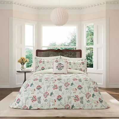 Image of V&amp;A Palampore Trail Duvet Cover Set King Size Duck Egg Teal