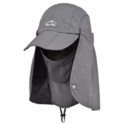 Image of Thenice Unisex Headwear Folding Quick Dry Legionnaire Hat/Cap (Dark Grey)