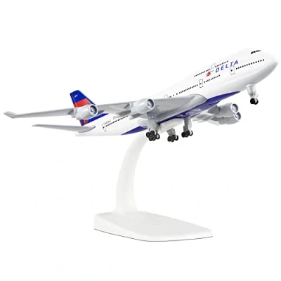 Image of Busyflies 1/300 Scale Delta Airlines Boeing 747 Model plane Alloy Diecast (Delta 747)