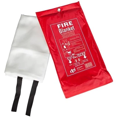 Image of KAV Fire Blanket Essential Accessories for Home, Kitchen, Caravans, Garages Protect with Blanket, Guard, and First Response Tools Versatile Extinguisher Home Equipment (1)