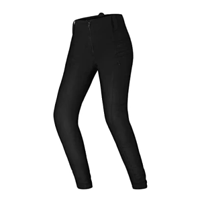 Image of SHIMA NOX 2.0 Motorcycle Jeggins for Women Breathable, Elastic, Regular Fit Biker Trousers Womens with DuraQL Layer, Slim Fit, CE Knee and Hip Armor Pads (Black, XXL)