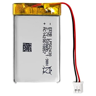 Image of EEMB Lithium Polymer Battery 3.7V 500mAh 562438 Lipo Rechargeable Pack with wire JST connector confirm device &amp; polarity before purchase