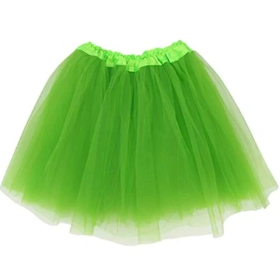 Image of Zac&#039;s Alter Ego Lady Girls Women Lime Green Tutu Skirt Fancy Dress Halloween
