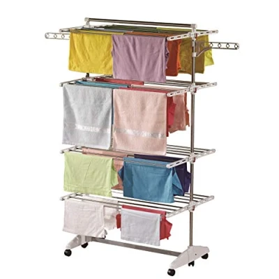 Image of One Click Luxury clothes dryer® E4, wings on 4 levels, foldable tower for big families