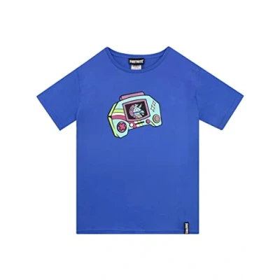 Image of Fortnite Boys T Shirt Gaming Blue 14 15 Years