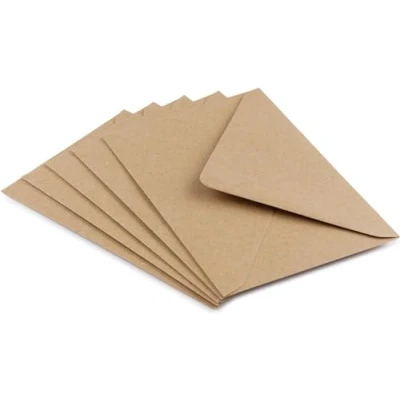 Image of DJP C6 Kraft Fleck Envelopes Natural Brown 114mm x 162mm Pack of 50
