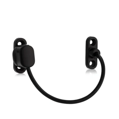 Image of XFORT Viper Thumbturn Locking Cable Window Restrictor in Black, Keyless Durable Safety Lock for Child and Security