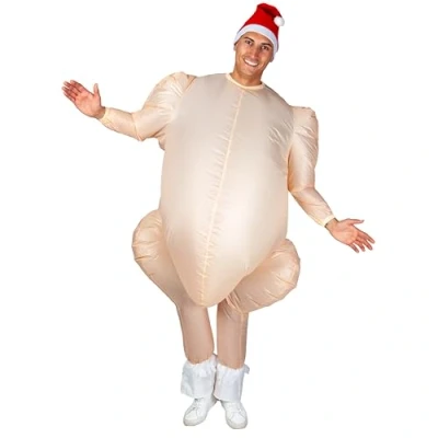 Image of Wicked Costumes Adult Funny Inflatable Turkey Fancy Dress Costume