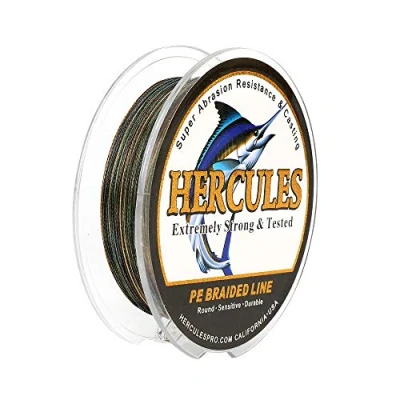 Image of Hercules Super Strong 100M 109 Yards Braided Fishing Line 50 LB Test for Saltwater Freshwater PE Braid Fish Lines 4 Strands Camouflage, 50LB (22.7KG), 0.37MM
