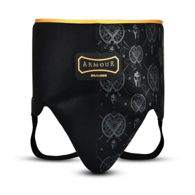 Image of Bravose Boxing Groin Guard for Boxing, Sparring, Muay Thai, Kickboxing and MMA Abdominal Protector Karate, Taekwondo Martial Arts Training Adjustable Lightweight Support Gear Men (M)