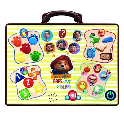 Image of Paddington Bear,Paddington PB22 Bear Interactive Suitcase Tablet Toy Helps Child Development, Learning, Recognition, Problem Solving, Motor Skills Features 5 Fun Games, 3+ Years, Brown