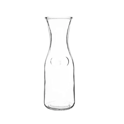 Image of Olympia Glass Carafe 1Ltr 275X95mm Wine Jug Pitcher Decanter Innovative 6pc