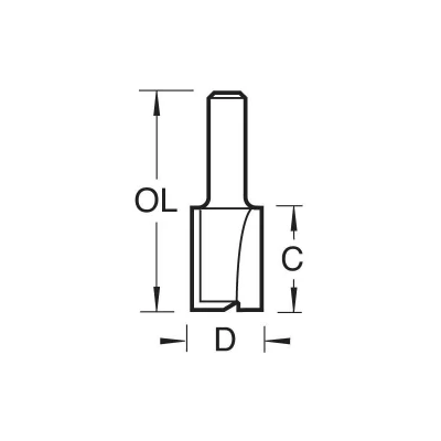Image of Trend Two Flute Cutter 8.9mm Diameter 3/45X1/4TC