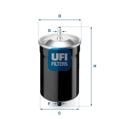 Image of 1640070J00, 16400J7525 Fuel Filter UFI 31.500.00 Insert 8mm VOLKSWAGEN: GOLF 2, Passat B5 GP Saloon, Transporter 4, BMW: 3 Saloon