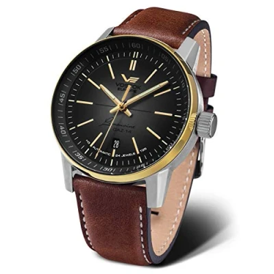 Image of Vostok Europe Mens Analogue Automatic Watch with Leather Strap 565E593