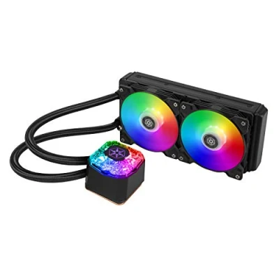 Image of SilverStone IceGem 240P, 240mm ARGB AIO liquid cooler with 2 x 120mm fans, SST IG240P