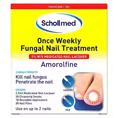 Image of Schollmed Once Weekly Fungal Nail Treatment Clinically Proven Infection with Amorolfine, 2.5 ml