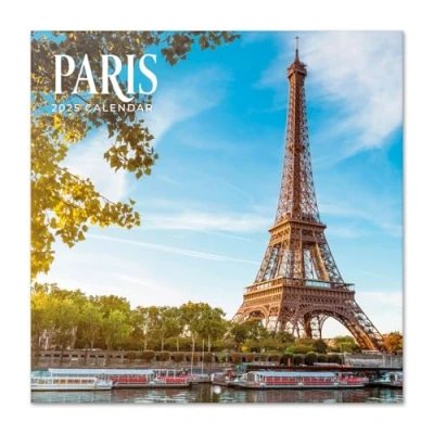 Image of Grupo Erik Wall Calendar 2025 Paris 12&quot; x Square 2025, Planner Family Travel