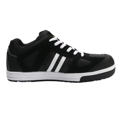 Image of Stanley Clothing Cody Black/White Stripe Safety Trainers UK 10 EUR 44