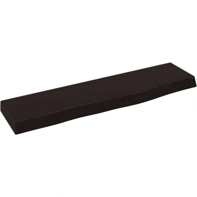 Image of vidaXL Wall Shelf Dark Brown 40x10x2 cm Treated Solid Wood Oak