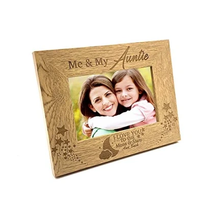 Image of ukgiftstoreonline Me and My Auntie Love You To The Moon Photo Frame Gift (4 x 6 Inch)