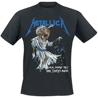 Image of Metallica Men&#039;s Doris_Men_BL_TS: M Regular Fit Crew Neck Short Sleeve T Shirt, Black (Black Black), Medium (Manufacturer Size:Medium)