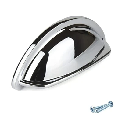 Image of M4TEC Cup Kitchen Cabinet Door Handles Cupboards Drawers Bedroom Furniture Pull Handle Chrome. G4 Series: 76 mm