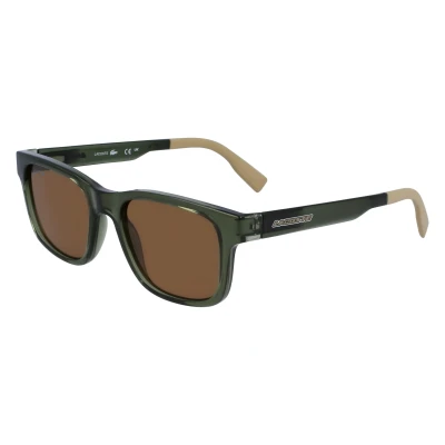 Image of Lacoste Boys&#039; Sunglasses L3656S Khaki with Solid Brown Lens