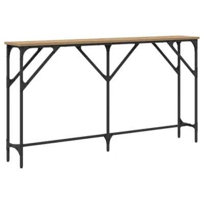 Image of vidaXL Console Table Oak Artisan 140 x 23 75 cm Engineered Wood