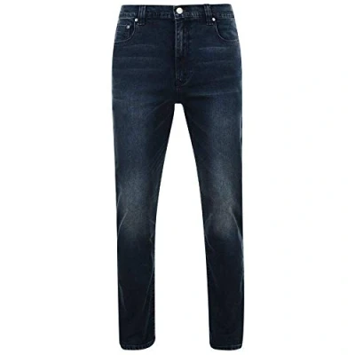 Image of KAM Men&#039;s Extra Tall Stretch Dark Wash Jeans (Aron) in Waist 44W x L38