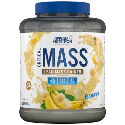 Image of Applied Nutrition Critical Mass Professional Weight Gain Protein Powder, High Calorie Gainer, Lean (2.4kg 16 Servings) (Banana)