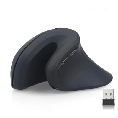 Image of Zienstar Vertical Mouse Wireless,Rechargeable Ergonomic Optical Mice with 3 Adjustable DPI,Right Handed Design Black