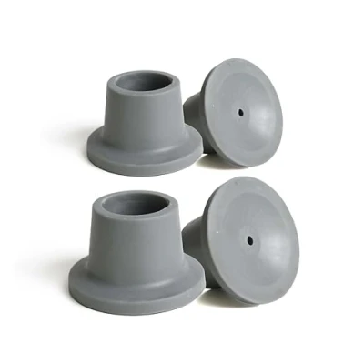 Image of PEPE Non Slip Rubber Feet Shower Stool (tube 28 mm, x4 counts), Ferrule for Stool, Disabled Chair, Grey Chair