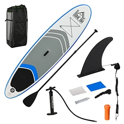 Image of HOMCOM 10ft Inflatable Stand Up Paddle Board Sup Accessory Carry Bag Pump Leash