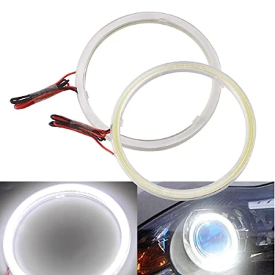 Image of Qasim 1 pair of LED COB Angel Eyes Halo Rings with Plastic Cover 120MM 4.72&#039;&#039; White 93SMD for Car Motor DRL Headlight Fog Light DC 12V