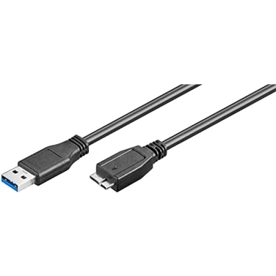 Image of 3M USB 3.0 SuperSpeed A to Micro B Hard Drive Cable Lead 3 Metre