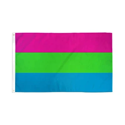 Image of AZ Flag Polysexuality 2x3 Ft 100D Polyester Polysexual Banner with Two Metal Grommets Fade Resistant Vivid Colors 2&#039; x 3&#039; Feet 90x60 Cm