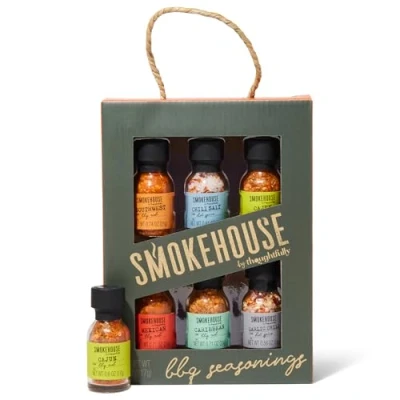Image of Smokehouse by Thoughtfully, BBQ Seasoning Collection, 6 Pack, Flavours Include Southwest Rub, Chilli Salt, Cajun Mexican Garlic Spice and Caribbean 25 mL Each