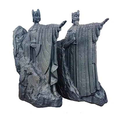 Image of Berserk Lord of The Rings Bookends, Desktop Decoration Non Slip Heavy Book Stopper, Gates Gondor Argonath Statue Bookshelf, 25 cm