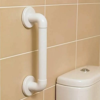 Image of HOMECRAFT Moulded Fluted Grab Rail, Durable PVC Safety Rail and Mobility Aid for Bathroom Elderly, Disabled Handicapped Users, Indoor Outdoor Attachment, 38cm