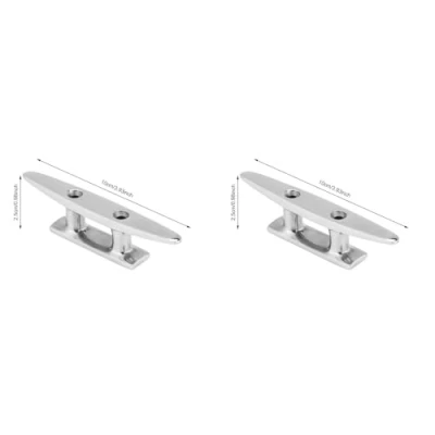 Image of 4&quot; Marine Boat Dock Cleats, Stainless Steel Mooring Cleat Deck Rope for Yacht (1 PCS)