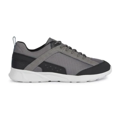 Image of Geox Men&#039;s U Sanzio C Sneaker, Dk Stone Black, 5 UK