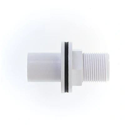 Image of MaKe PRO077 Overflow Straight Tank Connector 22mm, White