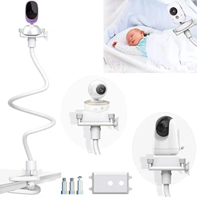 Image of EYSAFT Baby Monitor Holder Camera Mount and Clamp Flexible Shelf Stand for Baby&#039;s Room Compatible with Most Monitors