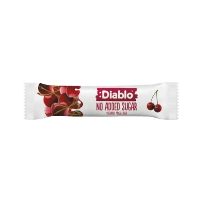 Image of Diablo Yoghurt &amp; Muesli Bar Cherry No Added Sugar Sweetened with Maltitol Breakfast Bars Diabetic Friendly Hamper Available Perfect for Gifting 1 30g (Pack Of 1)
