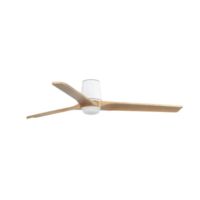 Image of Heypine Large 3 Blade Ceiling Fan Matt White, Pine with Light 2700 4000 6000K
