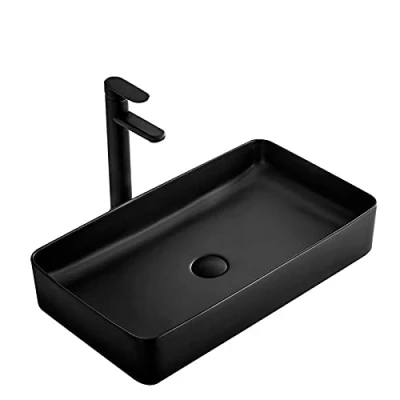 Image of REA Denis Schwarz matt Black Bathroom Sink Made of creamic U3690