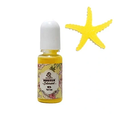 Image of Brussels08 10g/Bottle Epoxy Resin Liquid Pigment UV Coloring Dye Colorant Art Crafts Odorless Color for Jewelry Making Silicone DIY Handmade Yellow