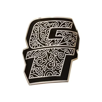 Image of Gepinke Bike Head Badge Soft Aluminum Decals Stickers for MTB BMX Folding Bicycle Front Frame Steam Cycling Accessories Emblem Tube DIY (GT(Black)) In picture